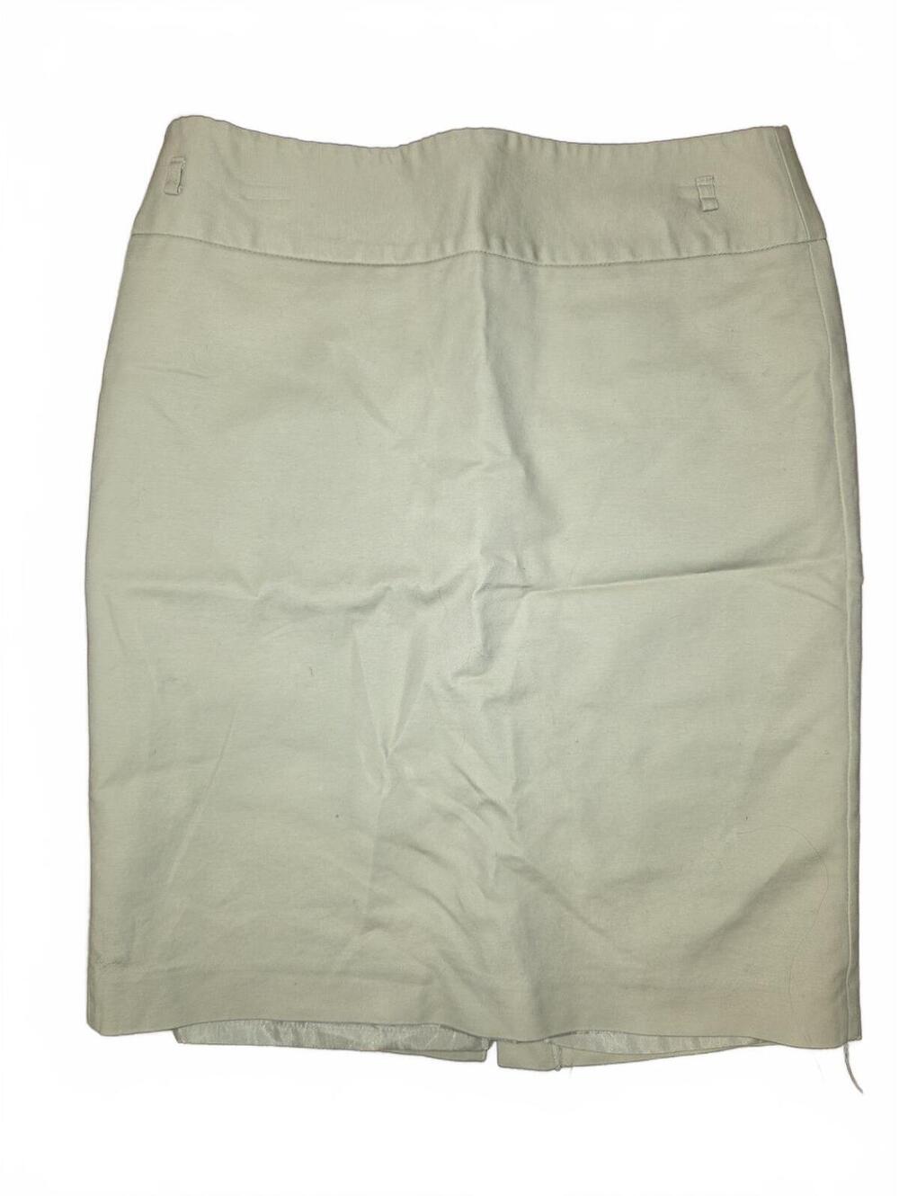 Liz Claiborne Classic Khaki Beige Tailored Pencil Skirt Womens Size 8